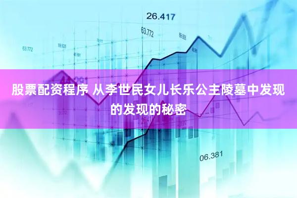 股票配资程序 从李世民女儿长乐公主陵墓中发现的发现的秘密